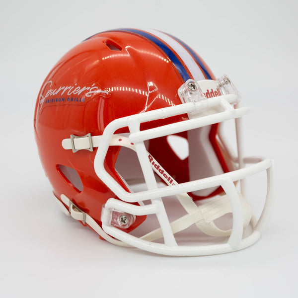 Show your Steve Spurrier and University of Florida fandom with these replica mini-helmets. Each one has authentic restaurant branding and features Coach’s favorite colors.    Option for hand-signed autograph by Head Ball Coach available in every University of Florida color!