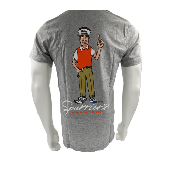 Celebrate the success of Spurrier's Gridiron Grille for years to come, this B8sy influenced T-shirt is pure business on the front, party on the back!