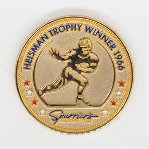 Own a piece of history with this coin commemorating Steve Spurrier’s University of Florida 1966 Heisman Trophy win. Each coin comes with a certificate of authenticity.