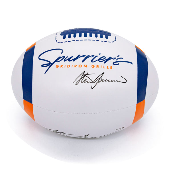 This plush football is soft (like Percy Harvin’s hands) and easy to sling around. Perfect for kids and adults who want to go imitate their Steve Spurrier throwing progressions in the living room. Just watch out for the lamps!