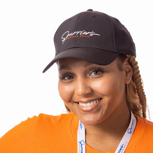 Whilst showing your affection for your favorite restaurant in town, Spurriers Gridiron Grille, look sharp in our logo adjustable Baseball hats. Hats feature Coach Spurrier’s signature on the back and are adjustable to fit all sizes.   Available in Black and White. Option for hand-signed Head Ball Coach autograph.
