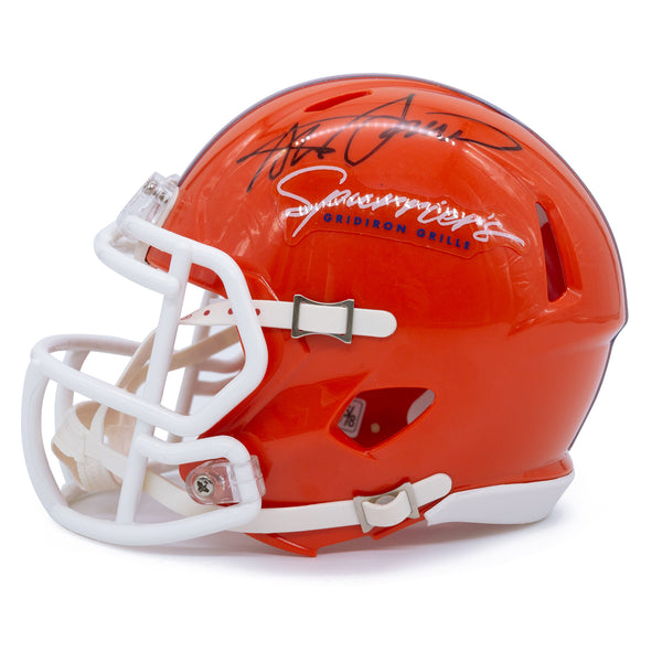 Spurrier's Mini Football Helmet Autographed Orange