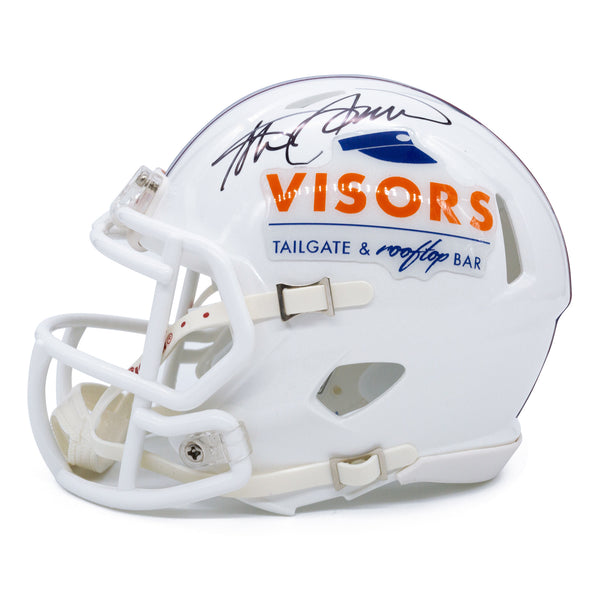 autographed mini football helmets Spurrier's Mini Football Helmet Autographed White
