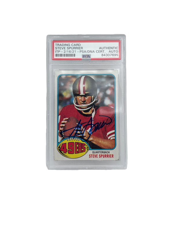 Autographed Steve Spurrier 49ers Topps Trading Card