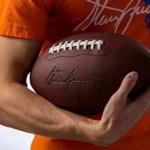 Own the Spurrier’s Gridiron Grille game ball complete with the Head Ball Coach’s imbedded signature. Put it on display, or throw it, kick it and punt it, just like legendary #11 used to do.