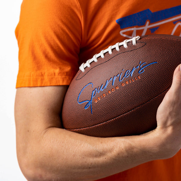 Own the Spurrier’s Gridiron Grille game ball complete with the Head Ball Coach’s imbedded signature. Put it on display, or throw it, kick it and punt it, just like legendary #11 used to do.