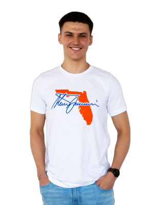 Wear the T-shirt celebrating the state that’s home to Head Ball Coach Steve Spurrier, his restaurant: Spurrier's Gridiron Grille, and of course the best team in all of college football - University of Florida. GO GATORS!
