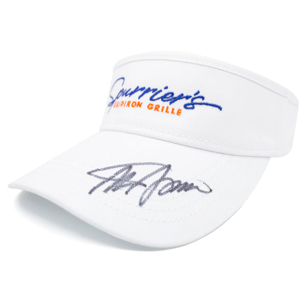 These high quality visors are Coach Spurrier approved. After all, his name is on them. Wear them proudly just like the Head Ball Coach himself. You can even rip them off and slam them to the turf. But we don’t recommend it.   Comes in White and Blue. Option for hand-signed autograph by Coach Spurrier