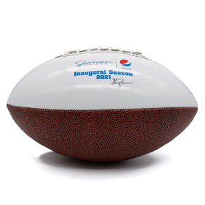 Toe meets leather and fork meets entree in this commemorative football celebrating the grand opening of Spurrier’s Gridiron Grille. This keepsake is for any fan of great food and the legendary greats of University of Florida Gator football.