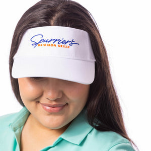 These high quality visors are Coach Spurrier approved. After all, his name is on them. Wear them proudly just like the Head Ball Coach himself. You can even rip them off and slam them to the turf. But we don’t recommend it.   Comes in White and Blue. Option for hand-signed autograph by Coach Spurrier